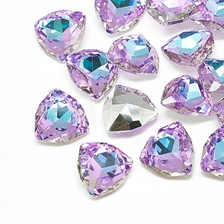 DIY Pointed Back K9 Glass Rhinestone Cabochons RGLA-T071-12mm-001VL-1