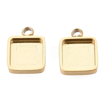304 Stainless Steel Pendant Cabochon Component STAS-Q113-21B-G-1