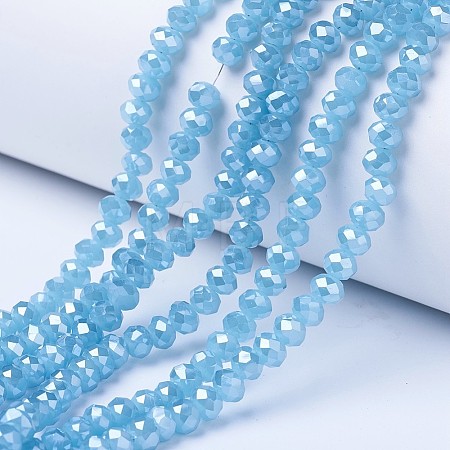 Electroplate Glass Beads Strands EGLA-A034-J4mm-A06-1