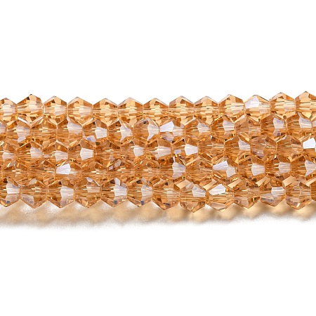 Transparent Electroplate Glass Beads Strands EGLA-A039-T3mm-A18-1