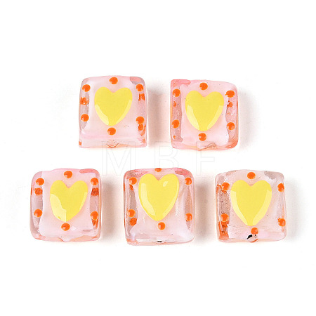 Handmade Spray Painted Lampwork Beads LAMP-N035-02I-1