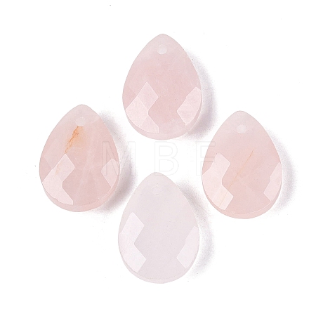 Natural Rose Quartz Pendants G-N362-13H-1