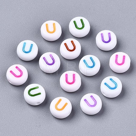 Opaque White Acrylic Beads MACR-N012-01U-1