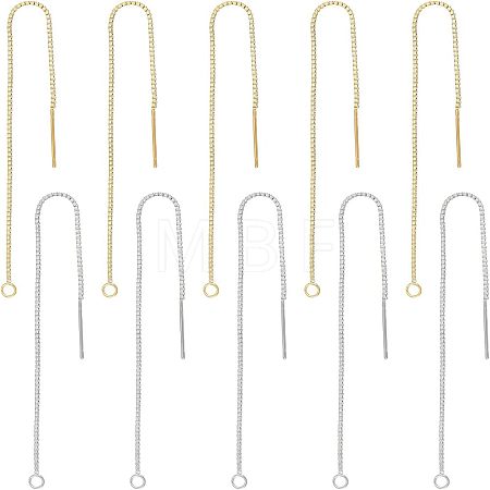20Pcs 2 Colors 304 Stainless Steel Stud Earrings Findings STAS-UN0036-78-1