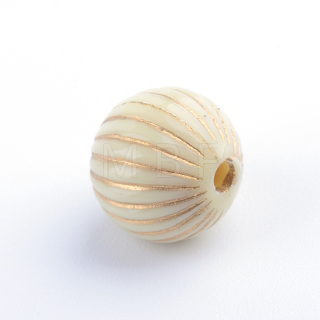 Round Plating Acrylic Beads PACR-Q102-143A-1