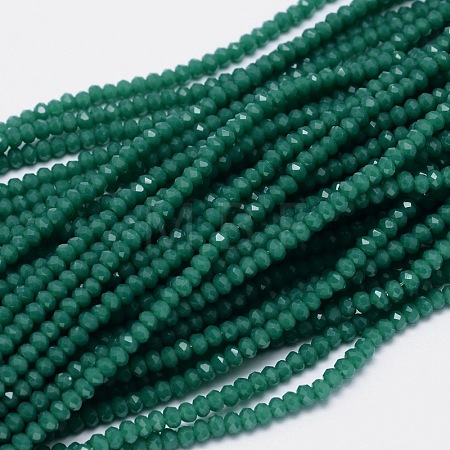 Faceted Rondelle Glass Beads Strands GLAA-M028-2mm-A06-1