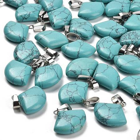 Synthetic Turquoise Pendants G-Z067-05P-10-1
