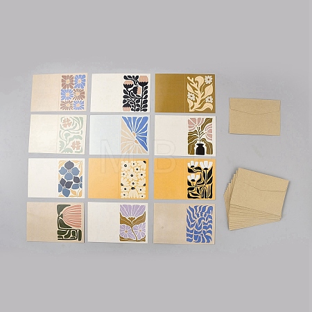12Pcs Paper Greeting Card DIY-WH0899-943-1