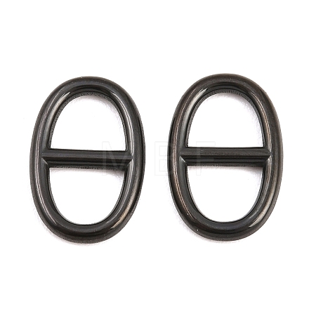 304 Stainless Steel Oval Links Connector Charms STAS-F366-02A-EB-1