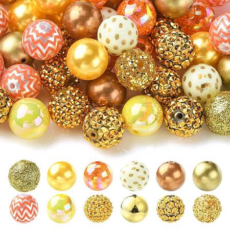 50Pcs 12 Styles Resin Rhinestone & Acrylic Beads Findings Kits DIY-CJ0003-31-1