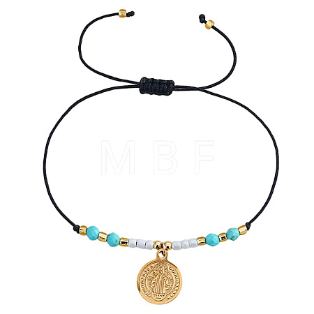 304 Stainless Steel & Brass Charm Bracelets KD3071-2-1