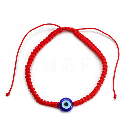 Evil Eye Lampwork Bead Braided Bead Bracelets NE0234-2-1