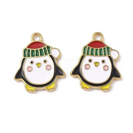 304 Stainless Steel Enamel Pendants STAS-L300-012G-22-1