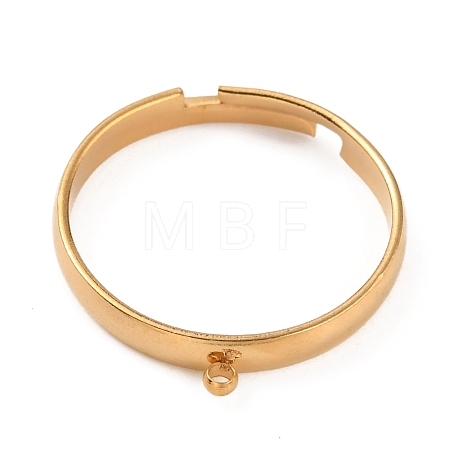 Adjustable 304 Stainless Steel Finger Ring Settings STAS-WH0033-11A-G-1