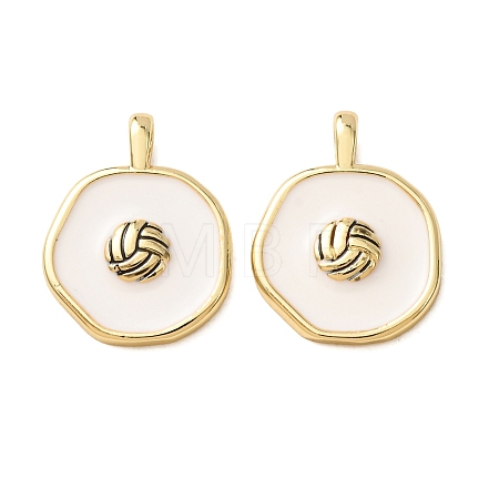Brass Enamel Pendants KK-CJC12A6-01A-G-1