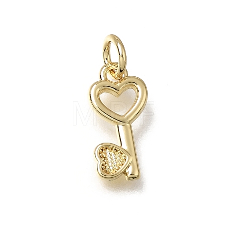 Valentine's Day Brass Charms KK-C262-38G-1