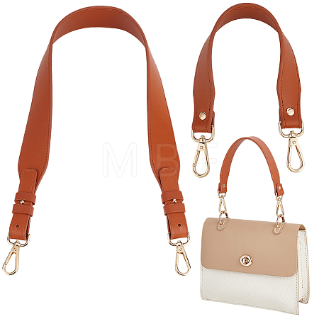 2Pcs 2 Styles PU Leather Bag Handles DIY-CL0002-67A-1
