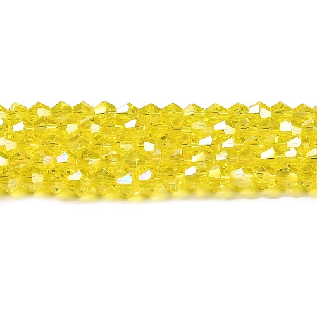 Transparent Electroplate Glass Beads Strands GLAA-F029-2mm-A21-1