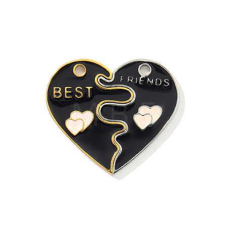 304 Stainless Steel Enamel Pendants STAS-OY003-24GP-1