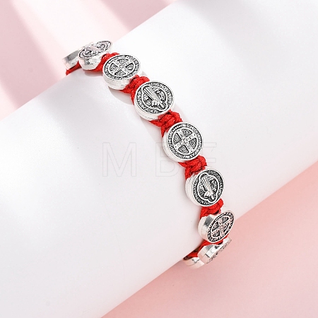 Nylon Rope Braided Bracelet for Women BJEW-Z156-03AS-01-1