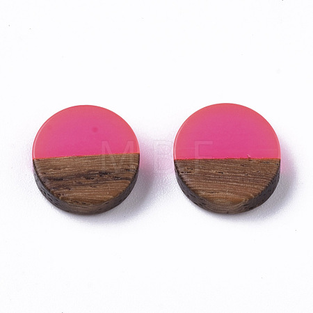 Resin & Wood Cabochons RESI-S358-70-H49-1