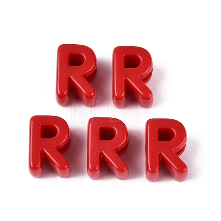 Opaque Acrylic European Beads OACR-M027-01R-01-1