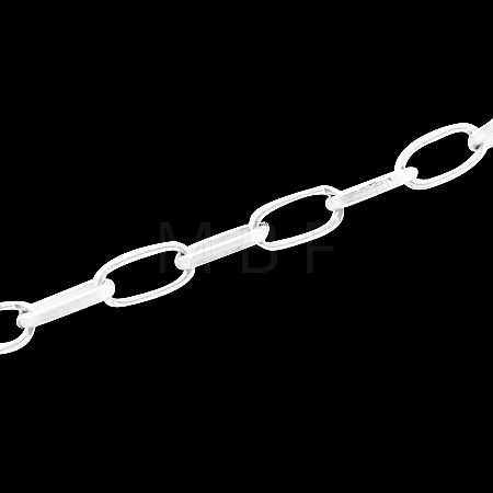 Iron Paperclip Chains CH-R025-10x5mm-S-1