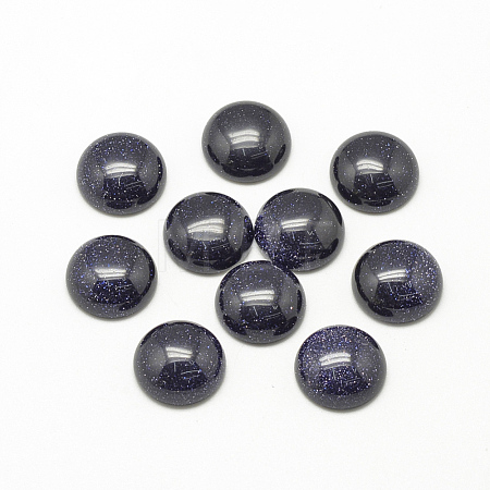 Synthetic Blue Goldstone Cabochons G-R416-12mm-34-1