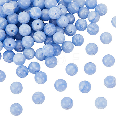 2 Strands Natural Blue Lace Agate Beads Strands G-OC0004-35B-1