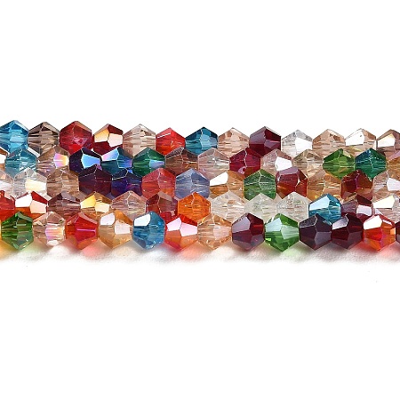 Transparent Electroplate Glass Beads Strands EGLA-A039-T4mm-B29-1