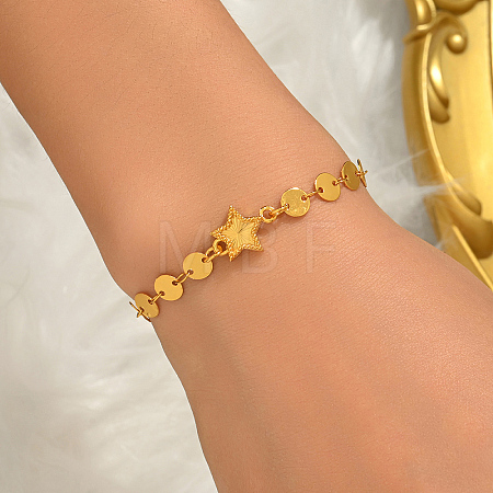 Brass Star Link Bracelets WL3635-2-1