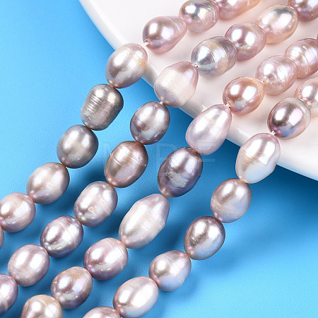 Natural Cultured Freshwater Pearl Beads Strands PEAR-N012-08M-1