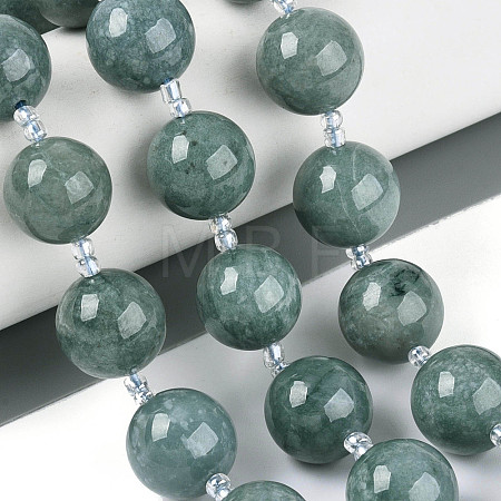 Natural Jadeite Beads Strands G-N353-07E-01-1