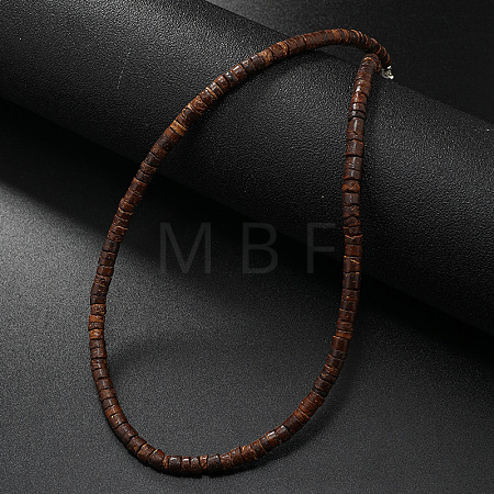 Retro Men's Coconut Heishi Beaded Necklaces OX2630-2-1