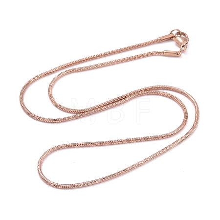 304 Stainless Steel Snake Chain Necklaces NJEW-F248-03A-RG-1