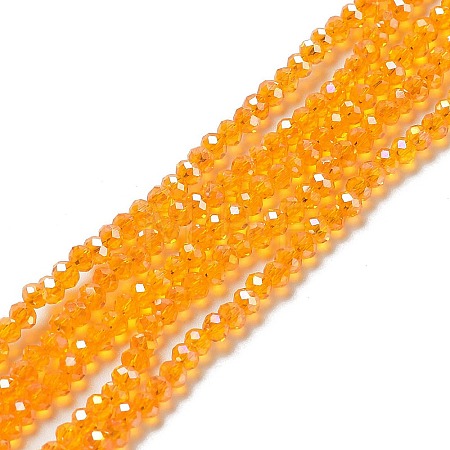 Electroplate Glass Beads Strands EGLA-A034-T2mm-B01-1