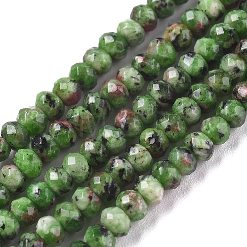 Dyed Natural Malaysia Jade Rondelle Beads Strands G-E316-2x4mm-43-1