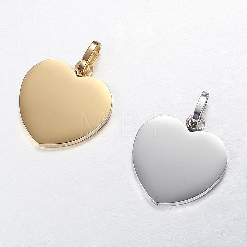 304 Stainless Steel Stamping Blank Tag Pendants STAS-P055-04-1