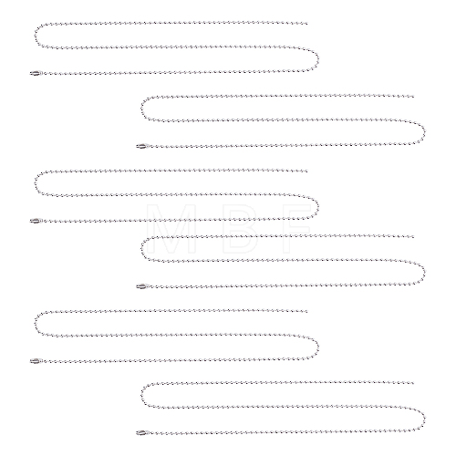 Unicraftale Classic Plain 304 Stainless Steel Mens Womens Ball Chain Necklaces STAS-UN0017-36P-1
