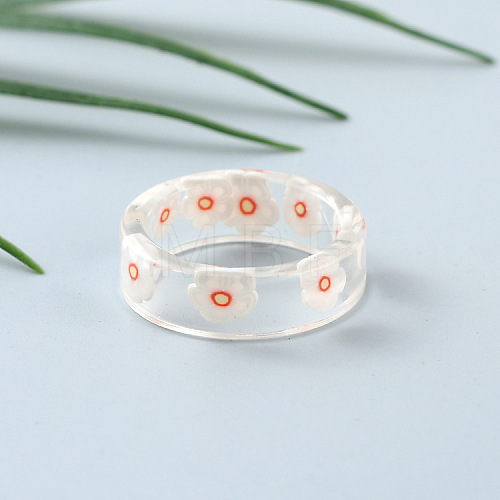 Transparent Resin Finger Rings for Women WG107A9-02-1