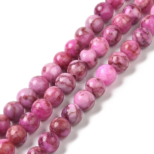 Natural Dyed White Jade Beads Strands G-M402-C02-01-1