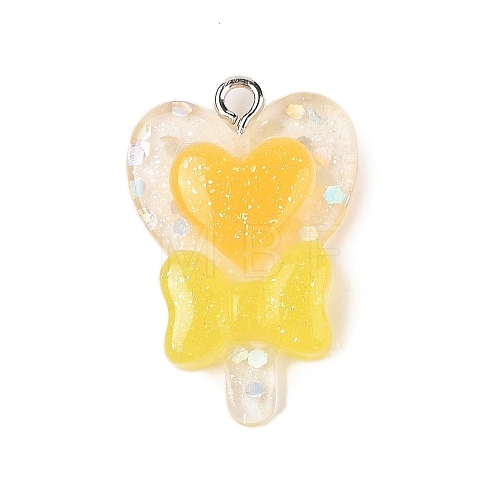 Opaque Resin Pendants RESI-S06-04B-1