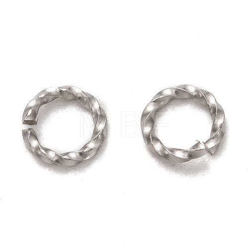 304 Stainless Steel Twisted Jump Rings STAS-H129-02P-1