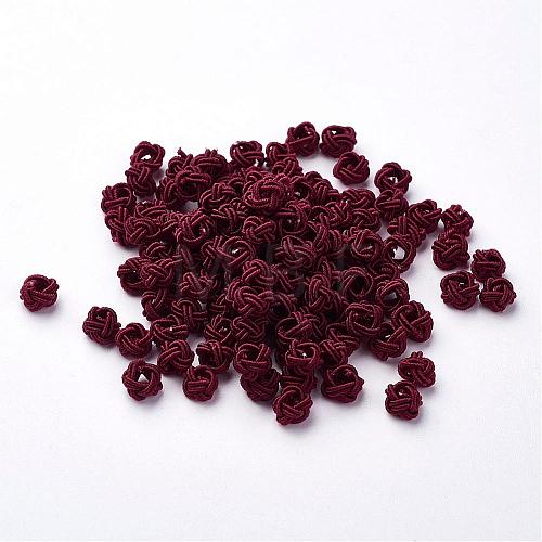 Polyester Weave Beads WOVE-N002-04-1