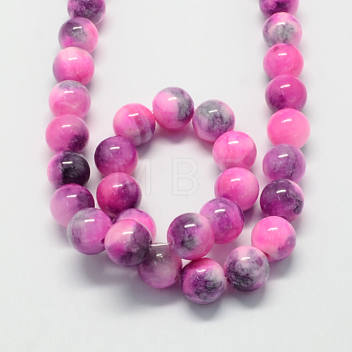 Natural Dyed Persian Jade Gemstone Bead Strands G-R271-6mm-XP21-1