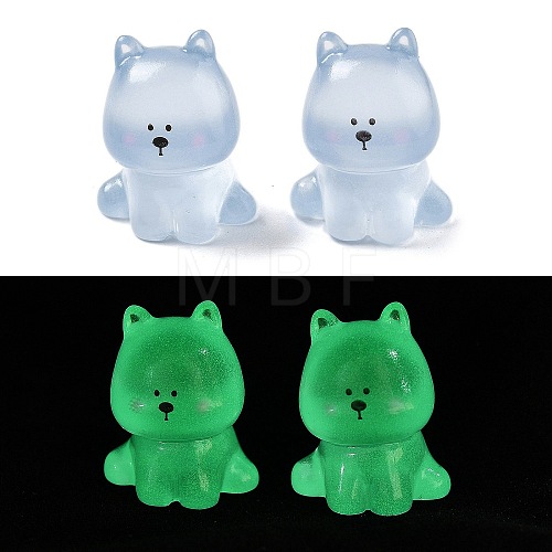 Luminous Resin Cute Little Dog Ornaments RESI-R459-02A-1