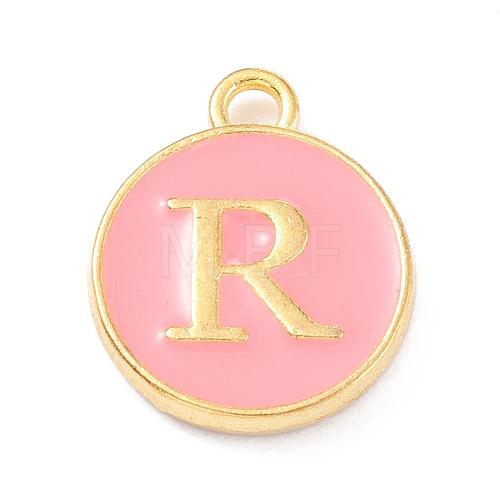 Golden Plated Alloy Enamel Charms ENAM-Q437-14R-1