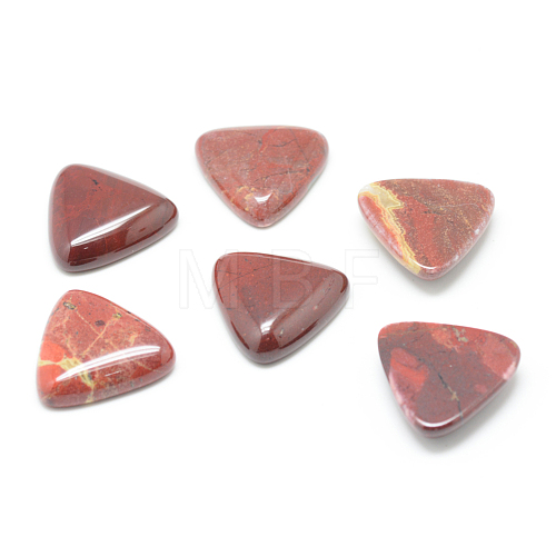 Natural Red Rainbow Jasper Cabochons G-T025-10x10mm-02-1