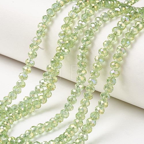 Electroplate Transparent Glass Beads Strands EGLA-A034-T1mm-T08-1