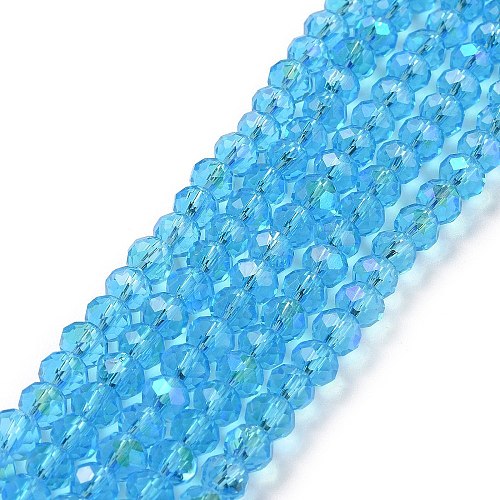 Electroplate Glass Beads Strands EGLA-A034-T3mm-L03-1